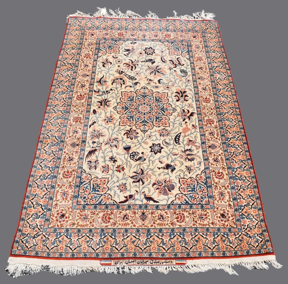 Hand Made Silk Persian Rug / Carpet, signed, tight weave.  Inches 6.2 x 3.10 feet (1 of 8)