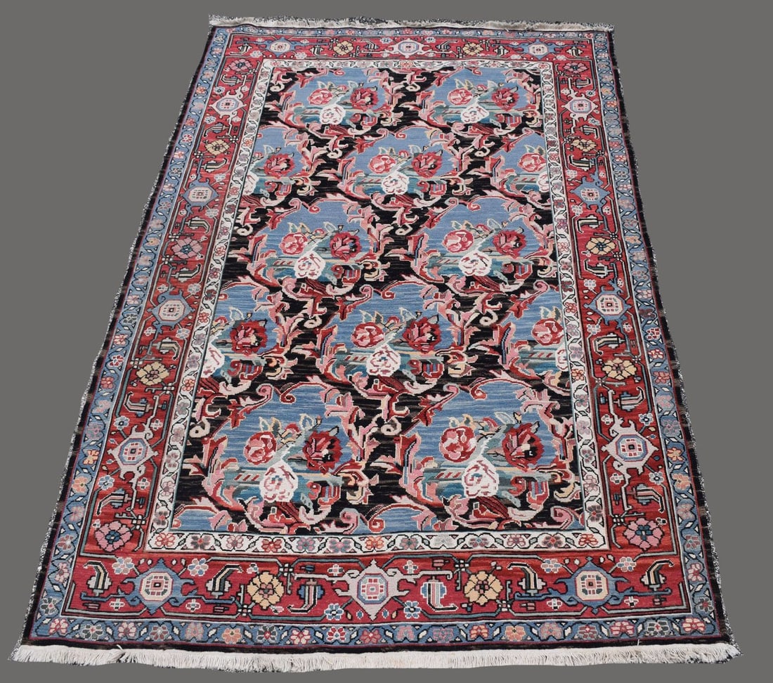 Hand Made Flatweave Rug / Carpet 9' x 4.9 feet (1 of 4)