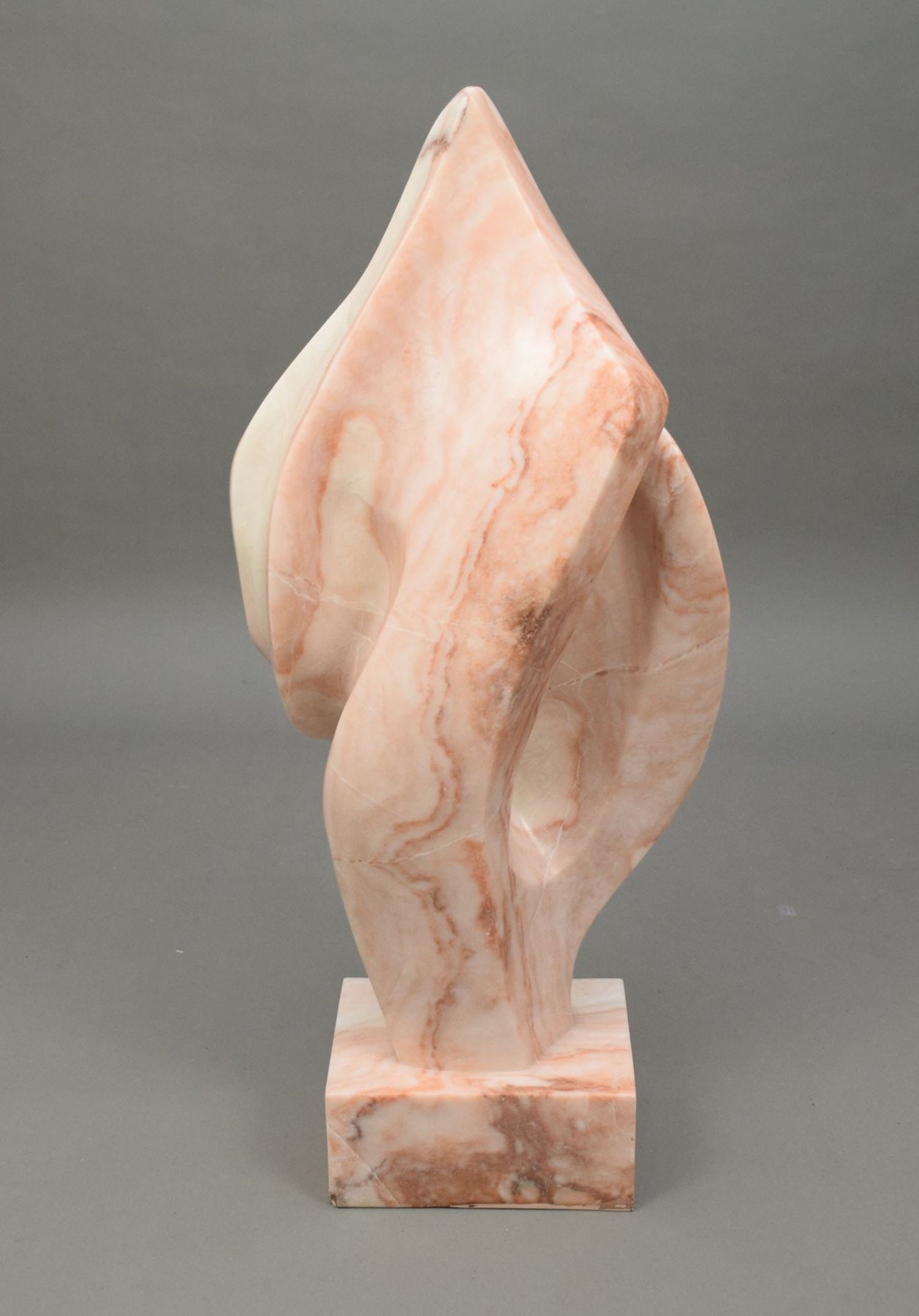 Abstract Alabaster Sculpture signed illegibly. (1 of 6)