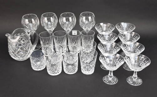 Waterford Crystal Glasses, 8 Martinis, 4 Wines, 11 Glasses (2 sizes) and Pitcher: Waterford Crystal Glasses, 8 Martinis, 4 Wines, 11 Glasses (2 sizes) and Pitcher