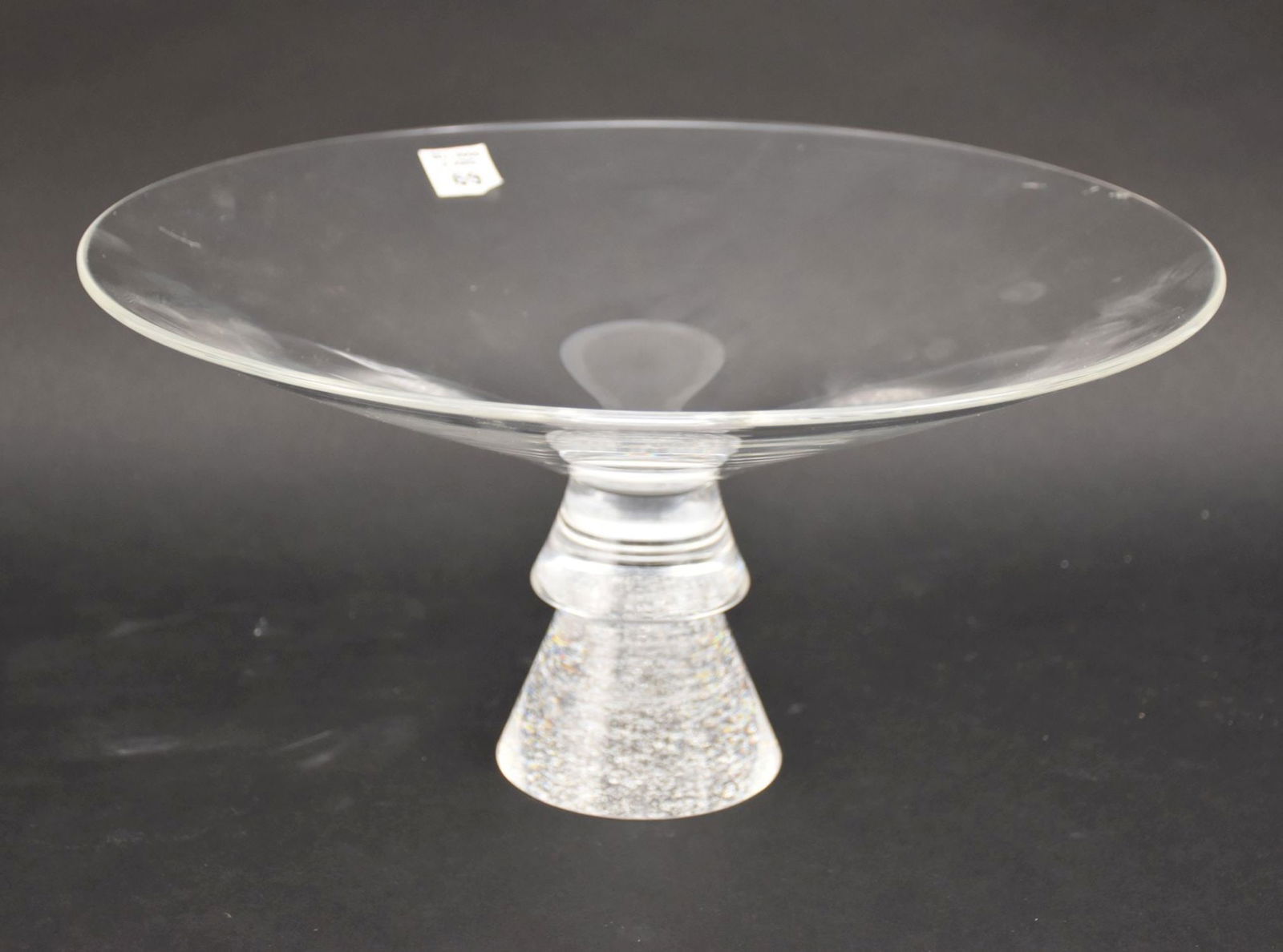 Large Steuben Art Glass Centerpiece Fruit Bowl - A large American Steuben art glass pedestal (1 of 6)