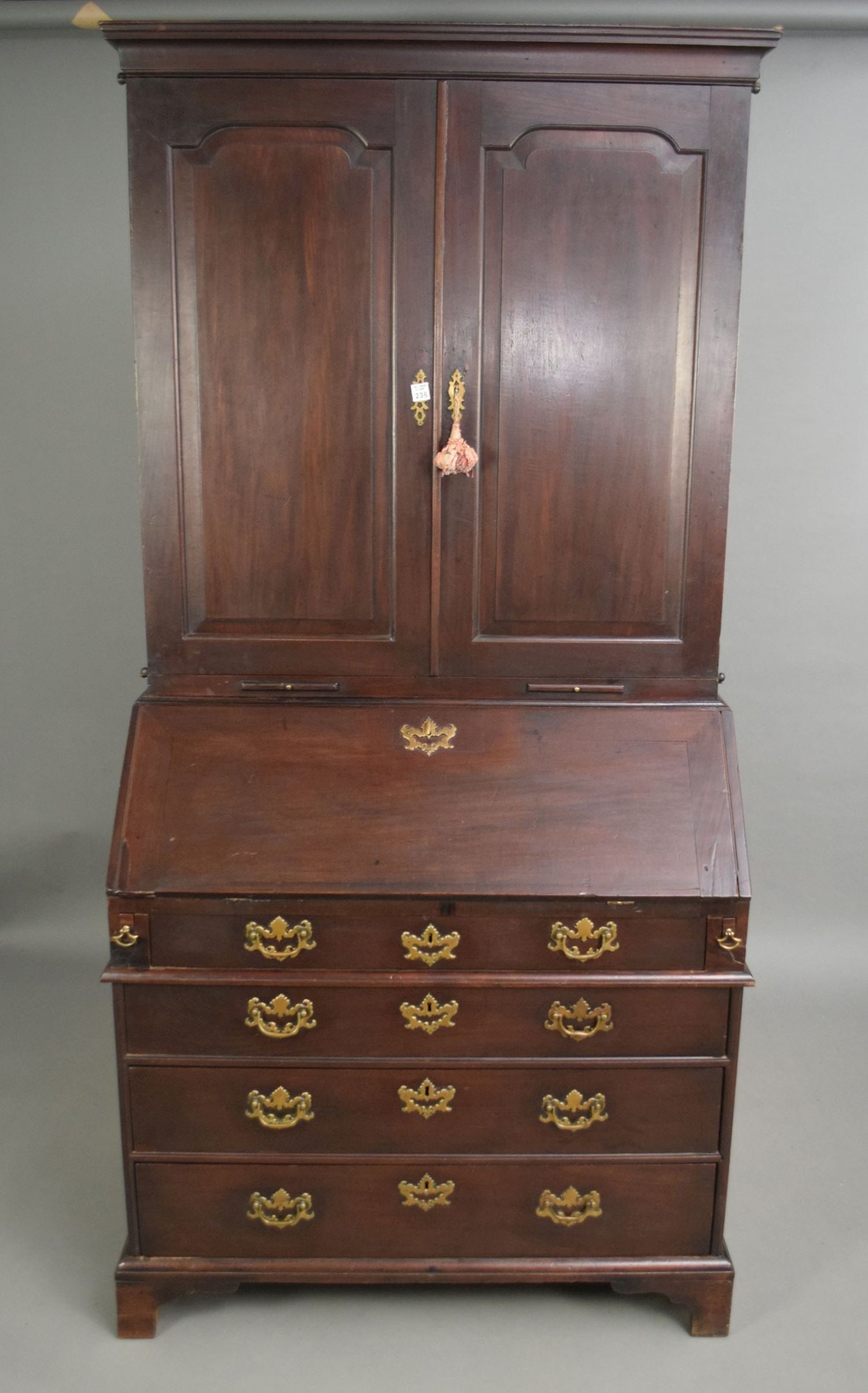 English Secretaire/Desk, 18th c. Interior with Adjustable Shelves & Cubbies & Drawers, Interior Over (1 of 10)