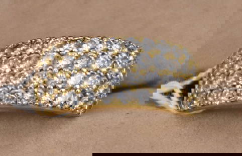 18K Yellow Gold Diamond Cluster Ring. There are 4 rows of diamonds each row containing 12 diamonds: 18K Yellow Gold Diamond Cluster Ring. There are 4 rows of diamonds each row containing 12 diamonds approx. .07 each with a total weight 3.36 carats F-G VVS-VS, Size 8.75 weight 10.1 grams. Has apprais