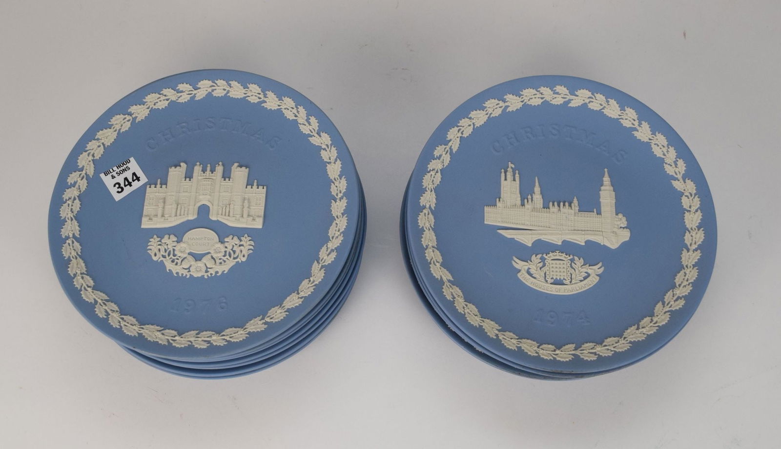 15 Wedgwood Jasperware Christmas Plates, 1969-1983, 8 1/4"dia (1 of 8)