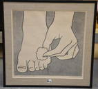 Roy Lichtenstein (1923-1997) "Foot Medication," 1963. Original offset lithograph on wove paper.