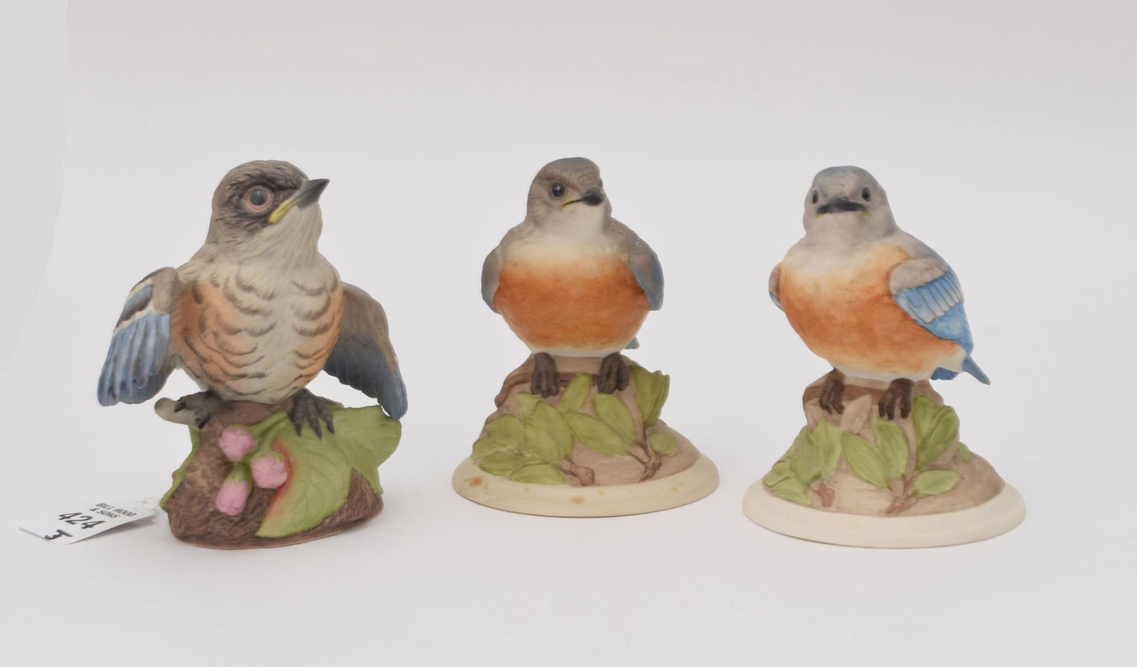 Three Boehm Porcelain Blue Bird Figurines - Boehm porcelain figurines including: Two Baby Blue Bird (1 of 4)