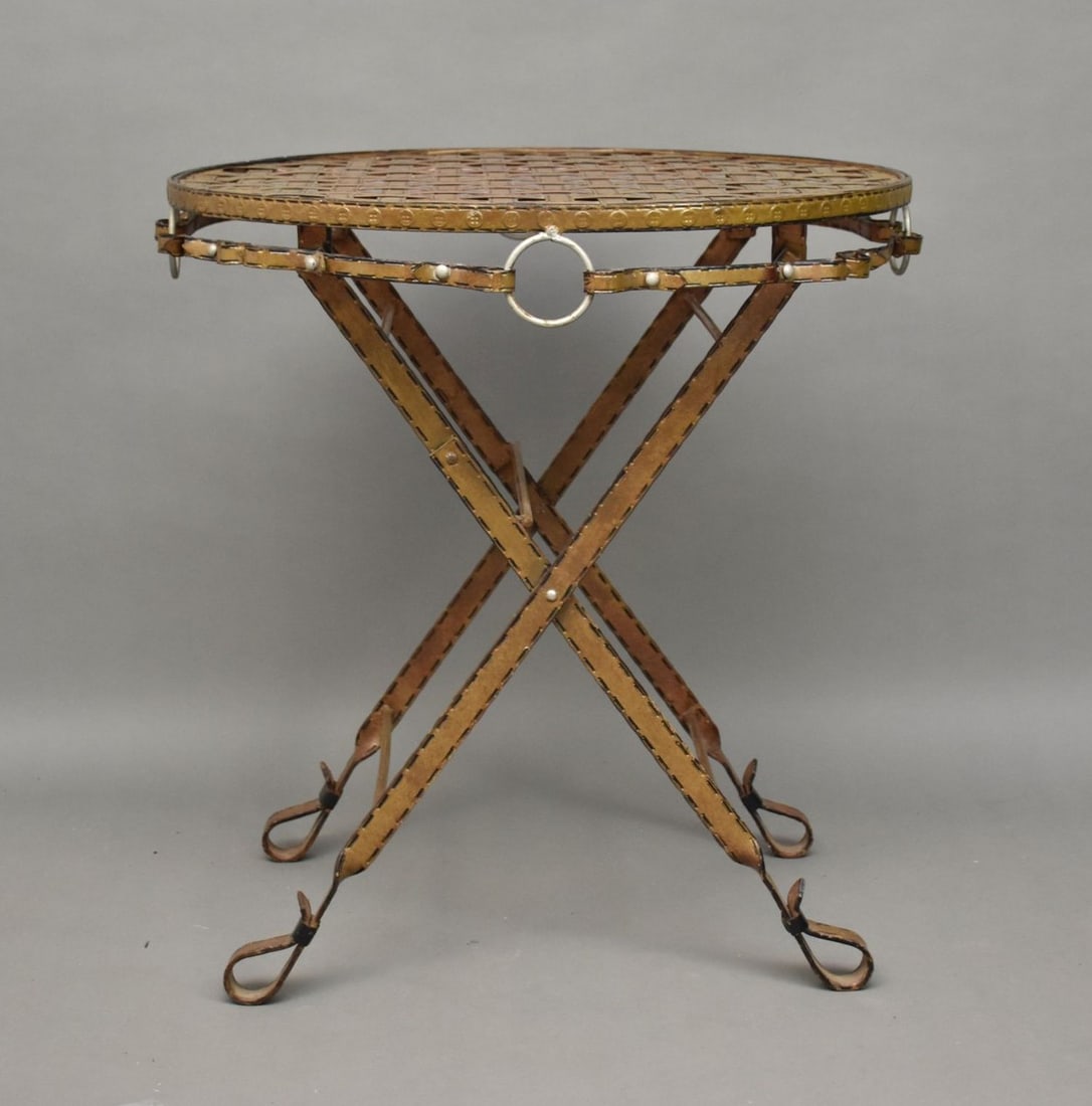 Iron Folding Bistro Table, 28"h x 27"w: Iron Folding Bistro Table, 28"h x 27"w