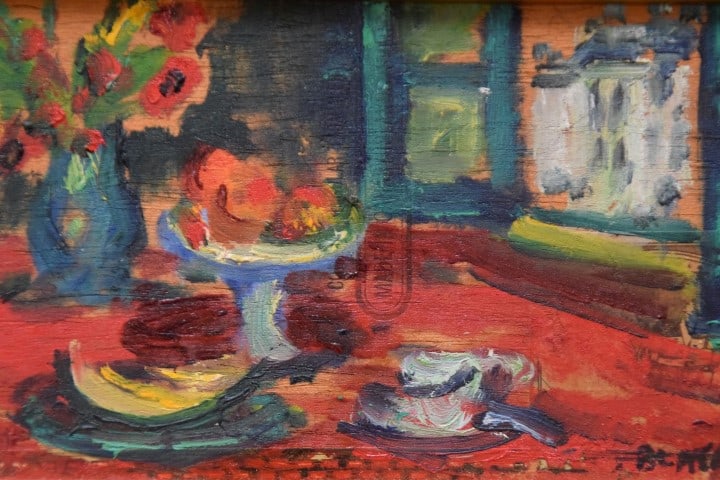 Arbit Blatas ( Lithuania 1908 - 1999) Impressionist, oil on, board, still life, signed lower right, (1 of 4)