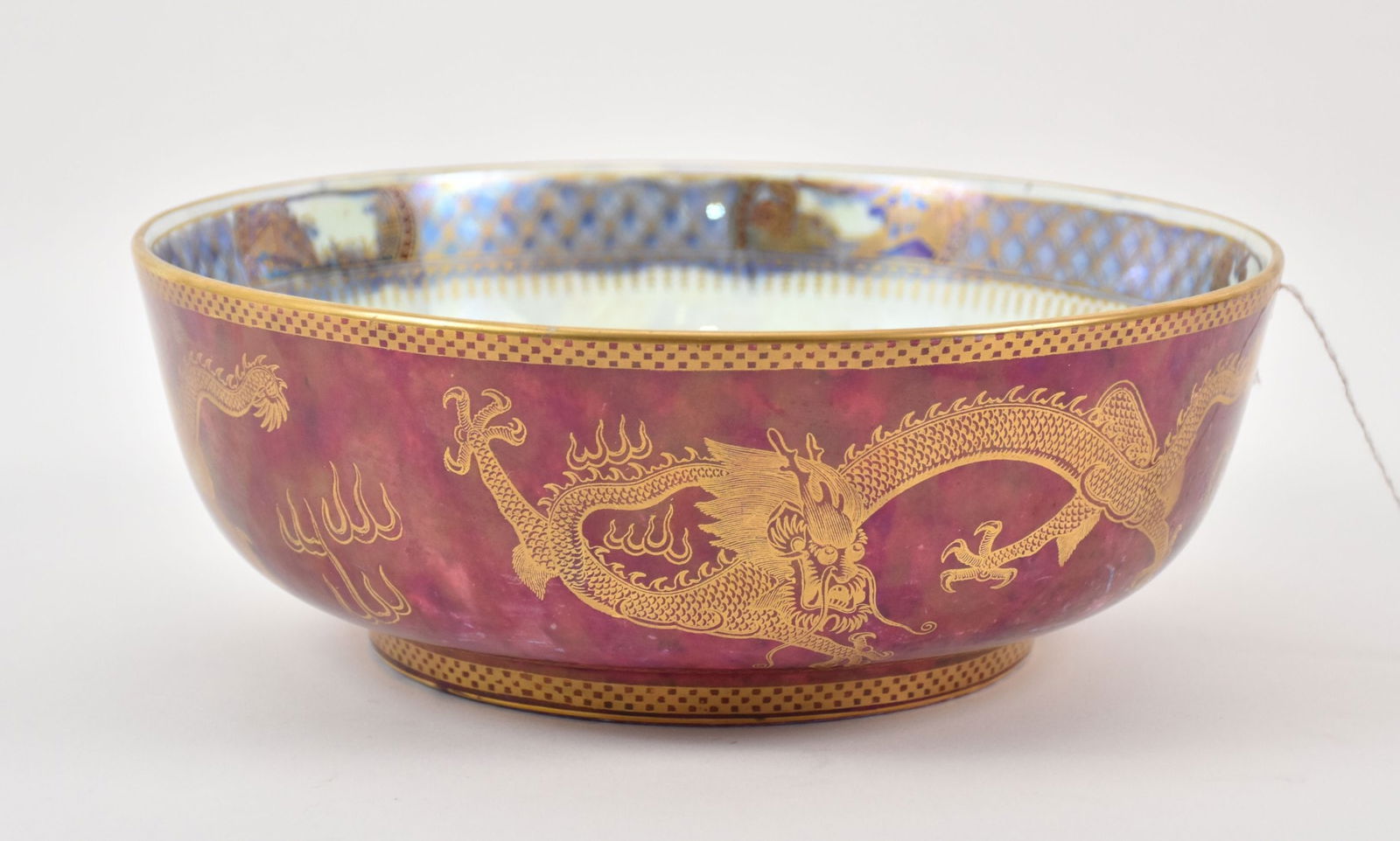 Wedgwood Fairyland Lustre Dragon Butterfly Bowl, C. 1920s - A fine Wedgwood England Celestial Dragon (1 of 8)