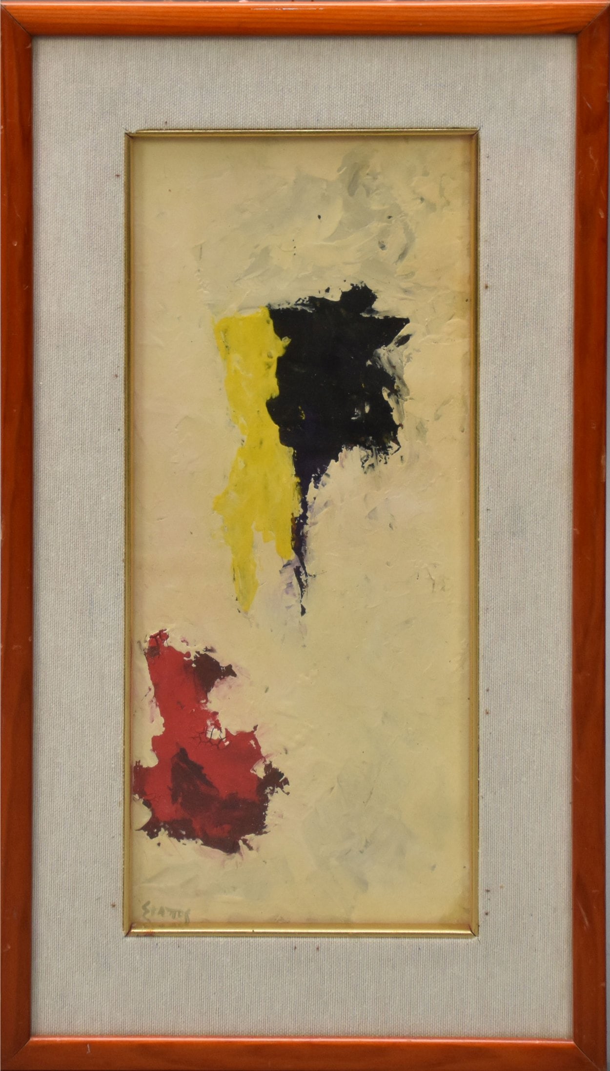 Attributed Theodoros Stamos (Greek 1922-1997) Composition, Oil on Card, Signed, Image Size 13.25 x (1 of 5)