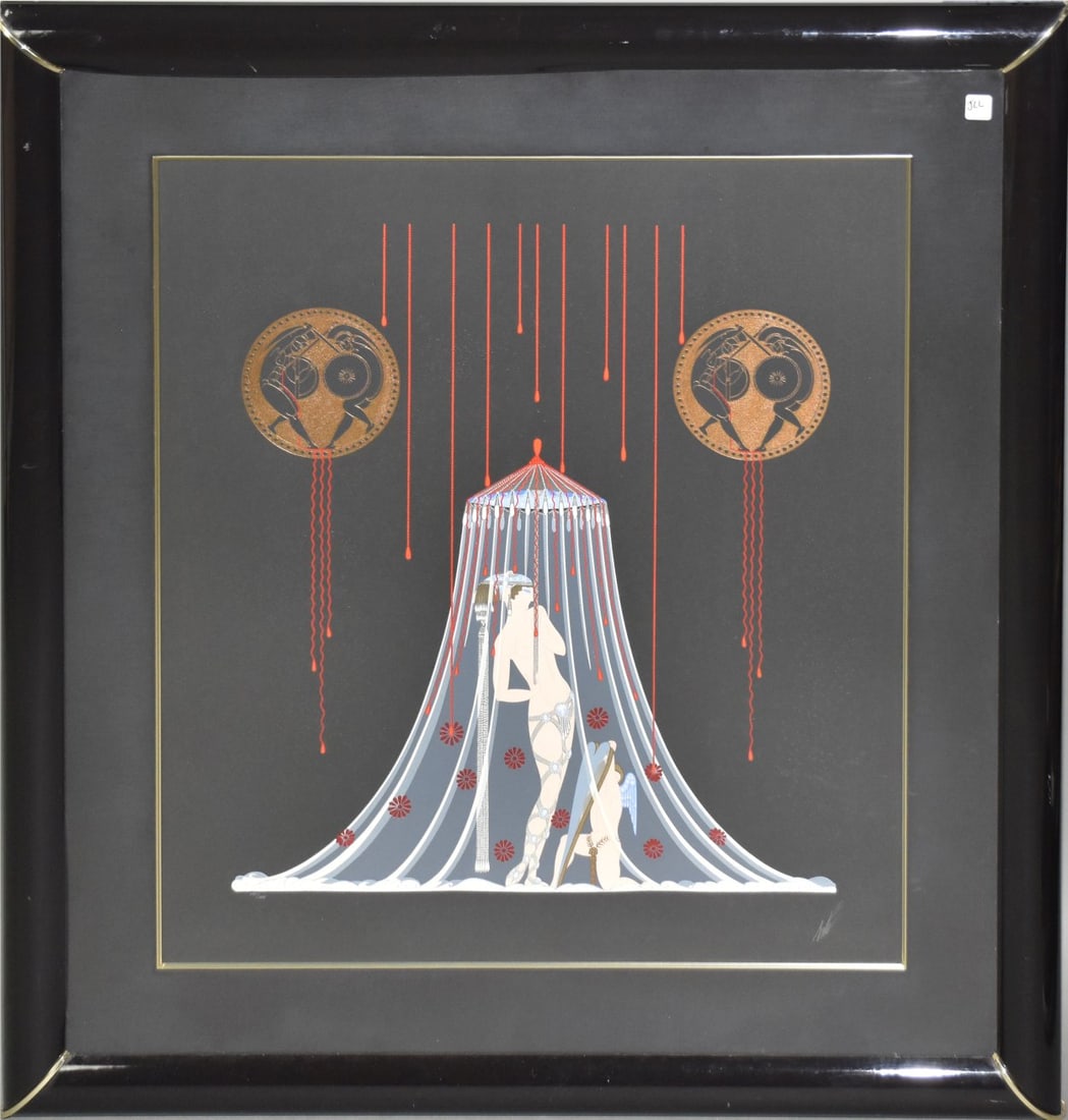 Erte (FRENCH, 1892–1990) "Helen of Troy" Serigraph, 151/300, pencil signed lower right, 34" x 30" (1 of 6)