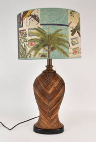 Twisted Pencil Reed Table Lamp - A lamp base with twisted reeds in a vase-form. Contemporary printed (1 of 12)
