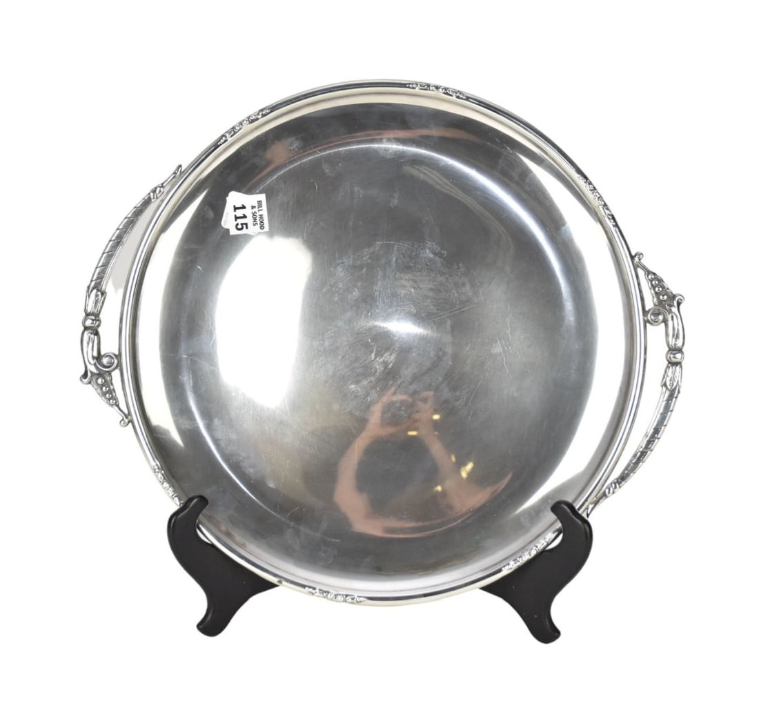 Fina Sterling Silver Tray, 34 ozt, 15 3/4"dia (1 of 5)