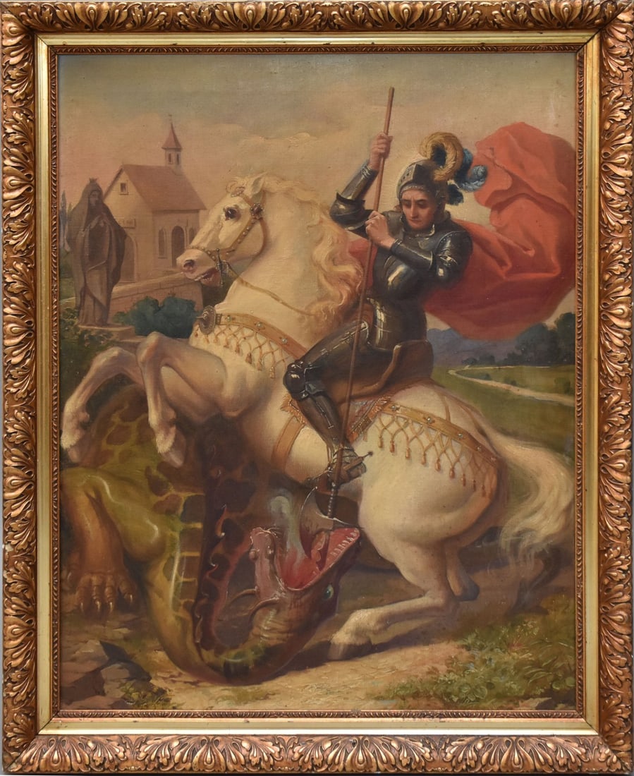 Saint George slaying dragon (1 of 9)