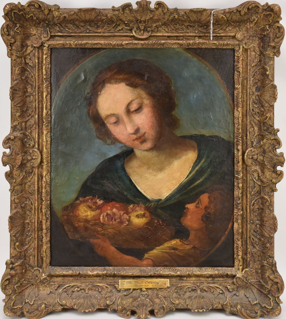 Alonso Cano (spanish 1601 1667) Fruit Offering, Oil On Canvas, 20 X