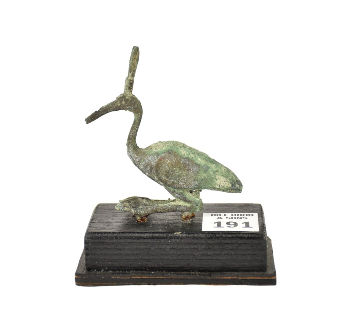 Ancient Egyptian Bronze Ibis Figure, Ptolemaic Period - Egypt. Circa 332-30 BCE. A small bronze (1 of 6)