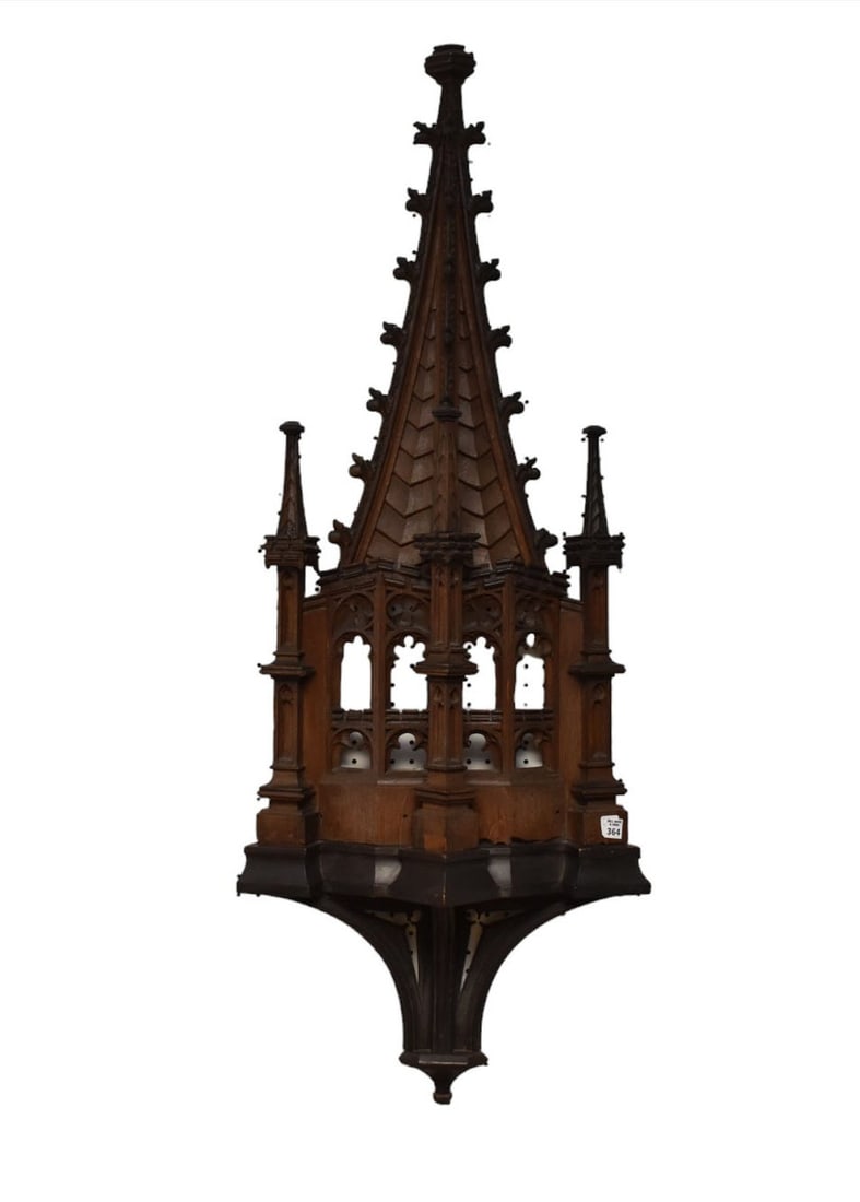 Cathedral Carved Façade Replica, 53"h x 20"w: Cathedral Carved Façade Replica, 53"h x 20"w