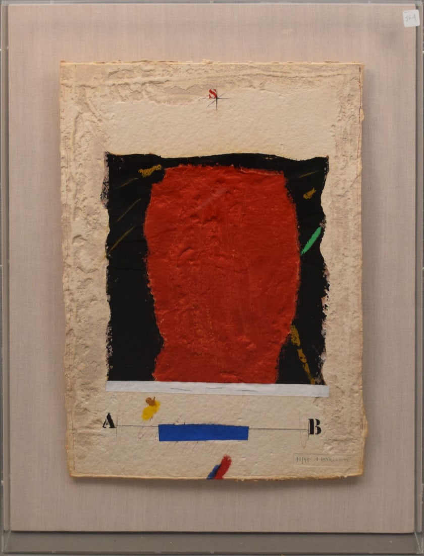 James Coignard (French, 1925–2008) Carborundum etching with collage on thick handmade paper. (1 of 6)