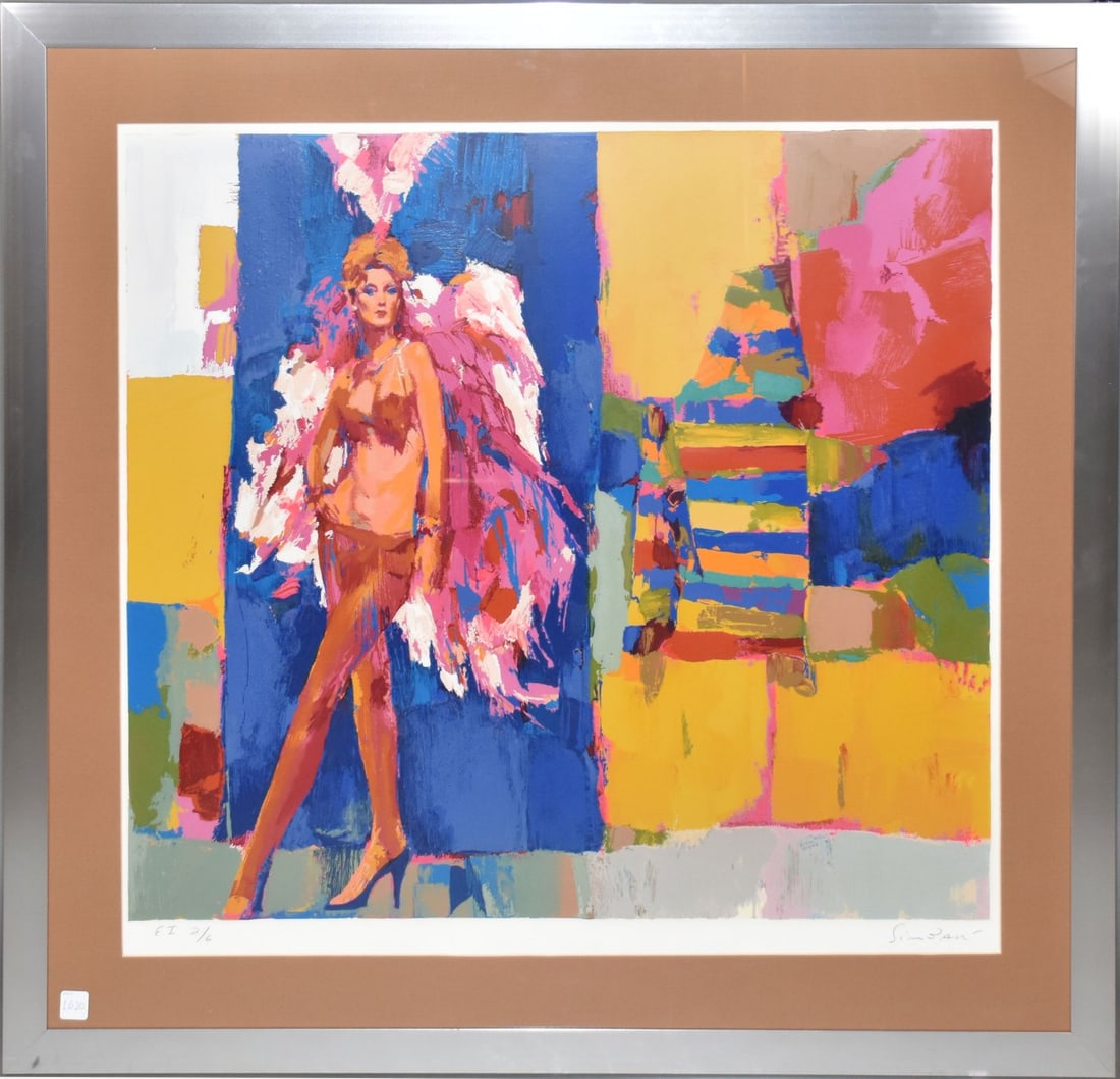 Niccoli Simbari (Italian, 1927–2012) Lithograph, colorful model, pencil signed lower right, (1 of 7)