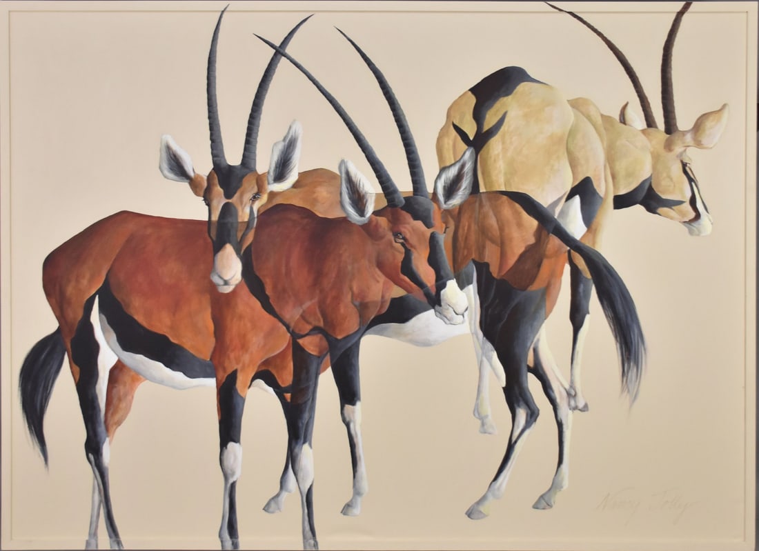 Nancy Jolly (American, B. 1945) Very Large Oil on Canvas, 62" x 86" On Verso @ Nancy Jolly 1984, (1 of 12)