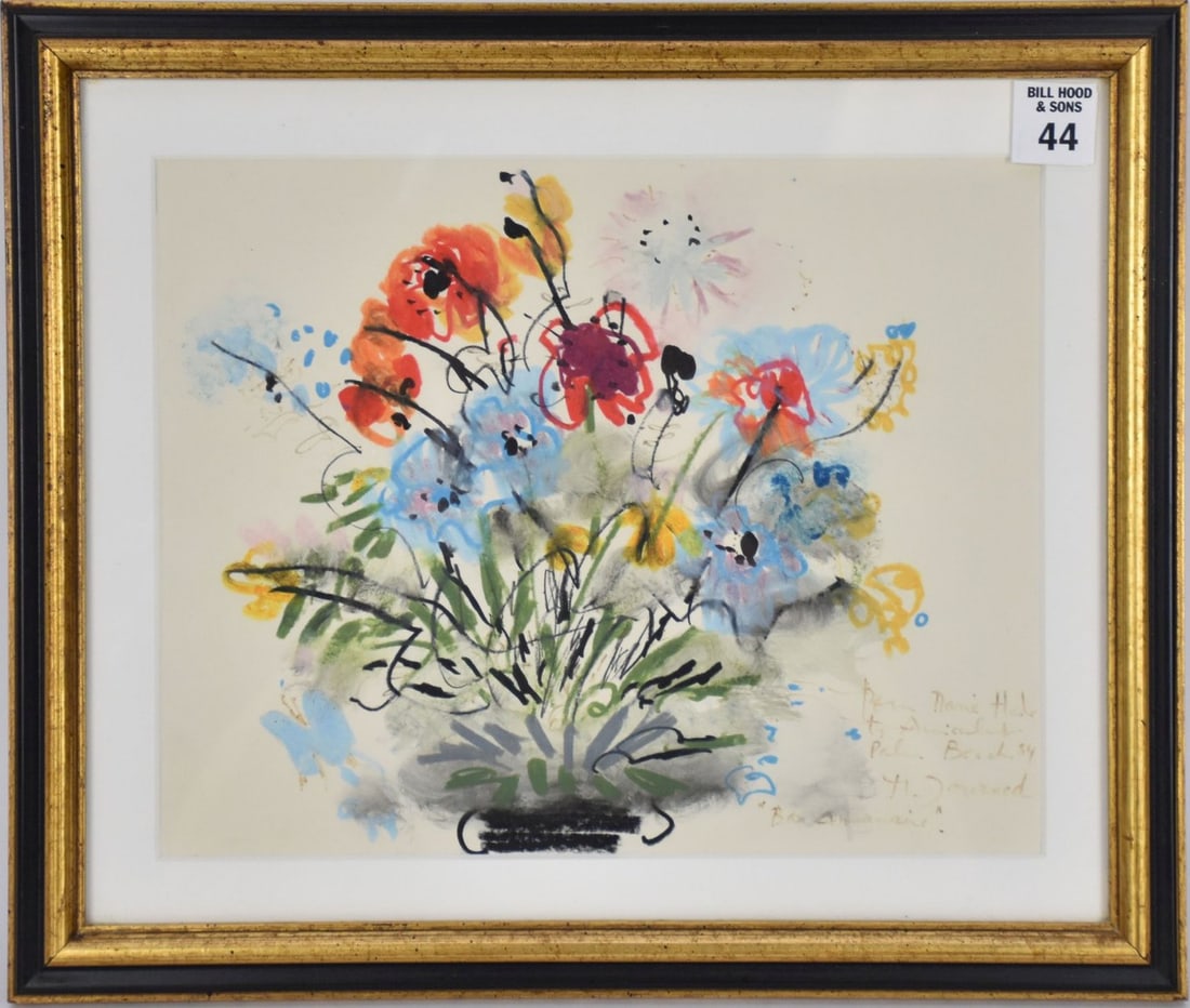 Monique Journod (French, born 1935) watercolor, Lumieres de Toscane, Collection particuliere 1984: Monique Journod (French, born 1935) watercolor, Lumieres de Toscane, Collection particuliere 1984 Dedicated, 8.5 x 10 inches