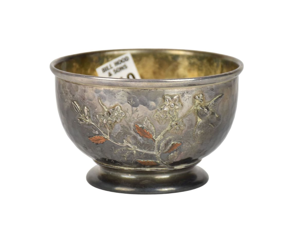 Whiting Sterling Mixed Metal Bowl, 9 ozt, 3"h x 4 1/2"dia (1 of 6)