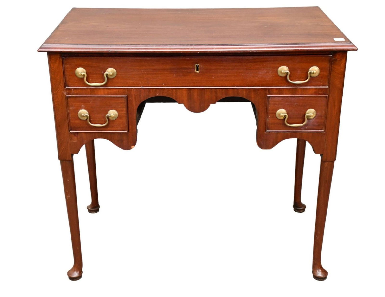 English Mahogany Lowboy, Circa 1800, 29"h x 32"w x 19"d (1 of 8)