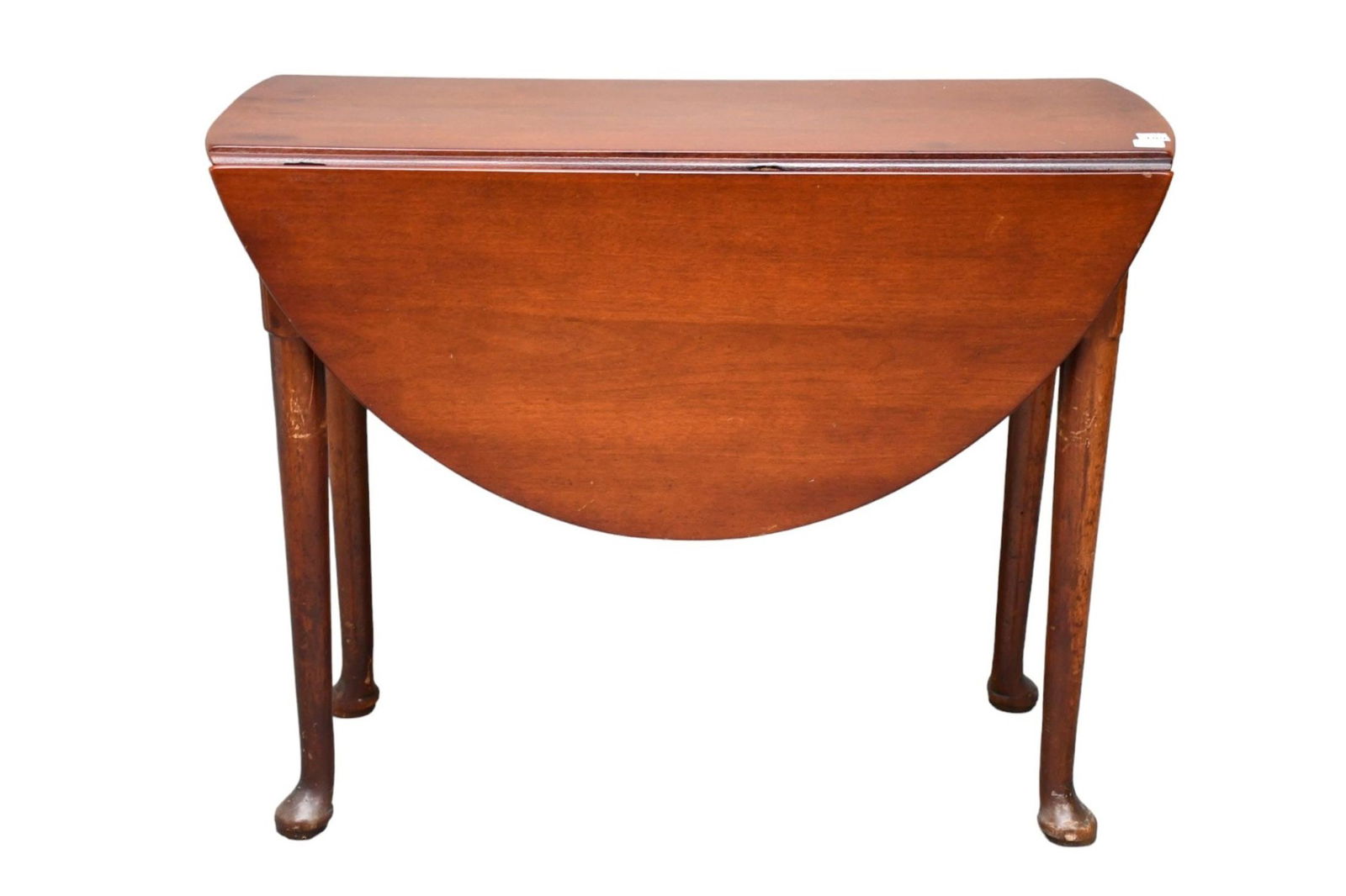 Dropleaf Mahogany English Table, 28"h x 34"w x 13"d (each D shape leaf) (1 of 6)