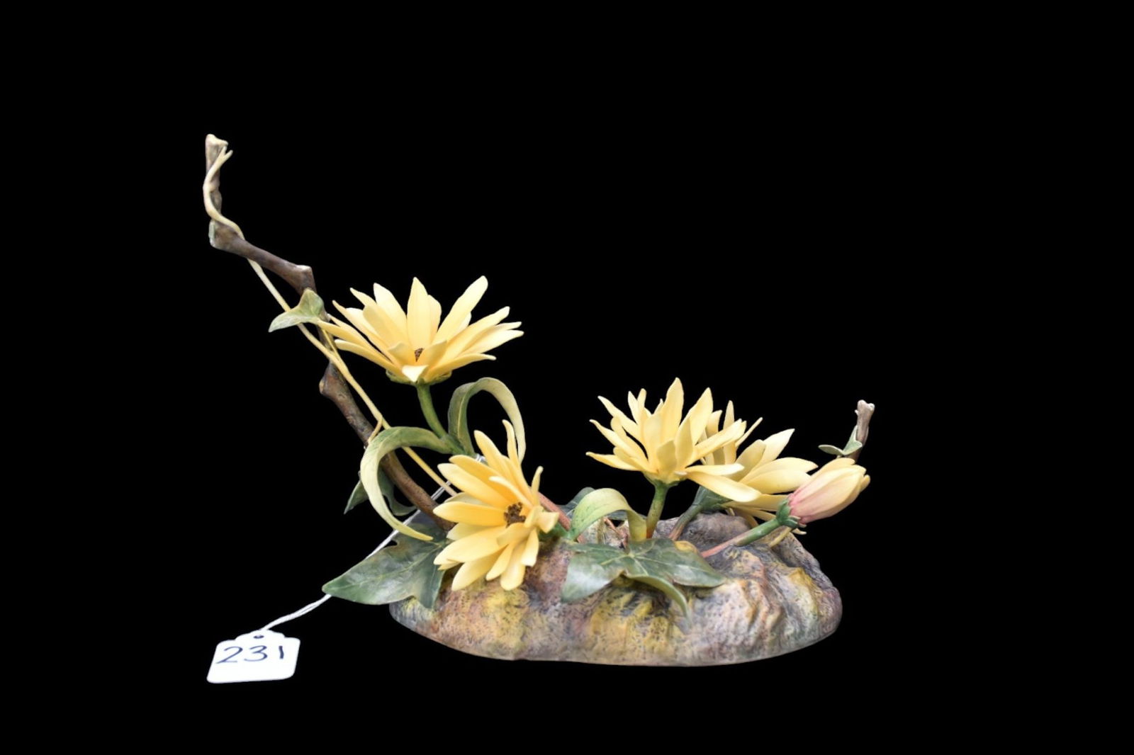 Boehm English Porcelain Flower Group - Floral grouping of black-eyed susan flowers. Marked on (1 of 7)