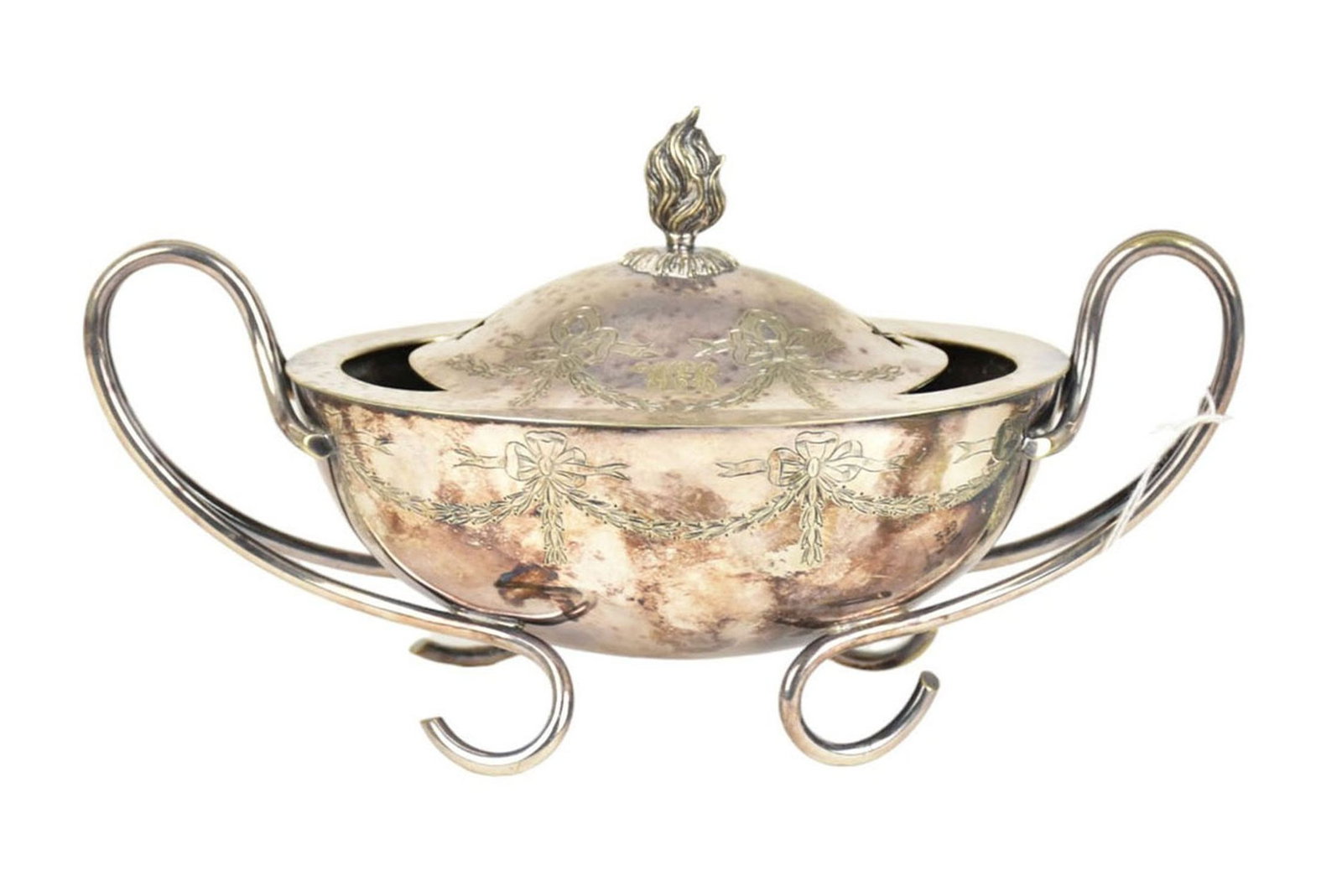 Antique Sheffield Silverplate Spoon Warmer, Mappin Brothers, C. 19th Century - An English "Queens (1 of 6)