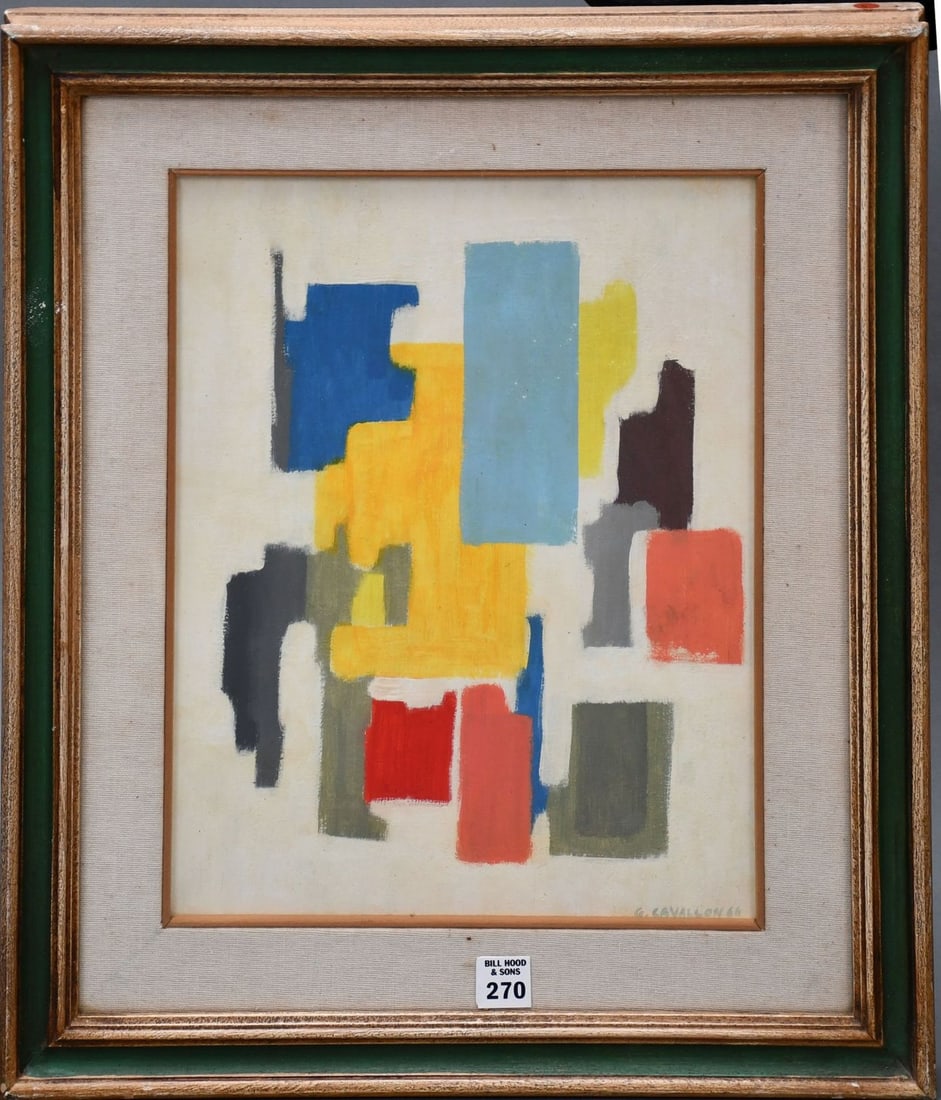 Attributed to:  Giorgio Cavallon (American 1904-1989)  Abstract, Oil on Canvas, Signed and Dated G. (1 of 5)