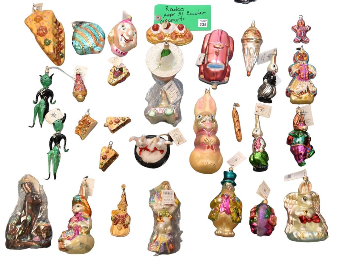 Christopher Radko Christmas Ornament Lot, Approx. 31 Pieces, Some Easter (1 of 12)