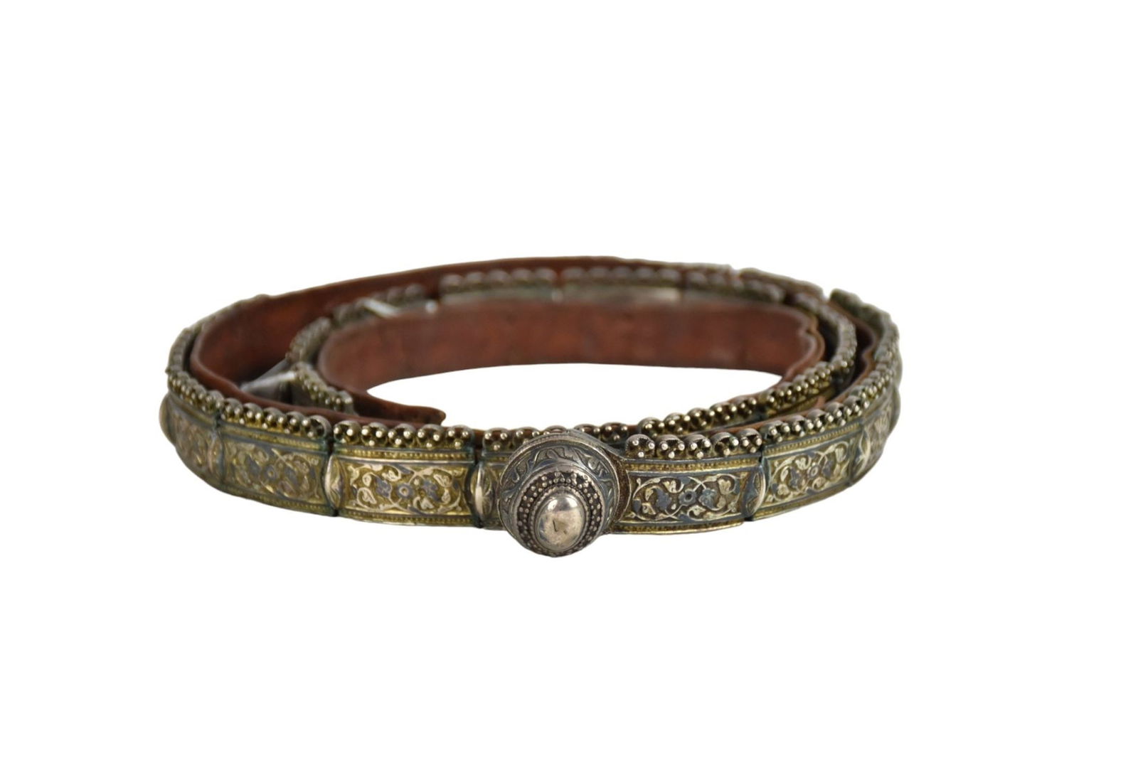 Antique Russian Georgian 84 Silver Belt - A Russian 84 silver belt, with Russian assay marks and (1 of 7)