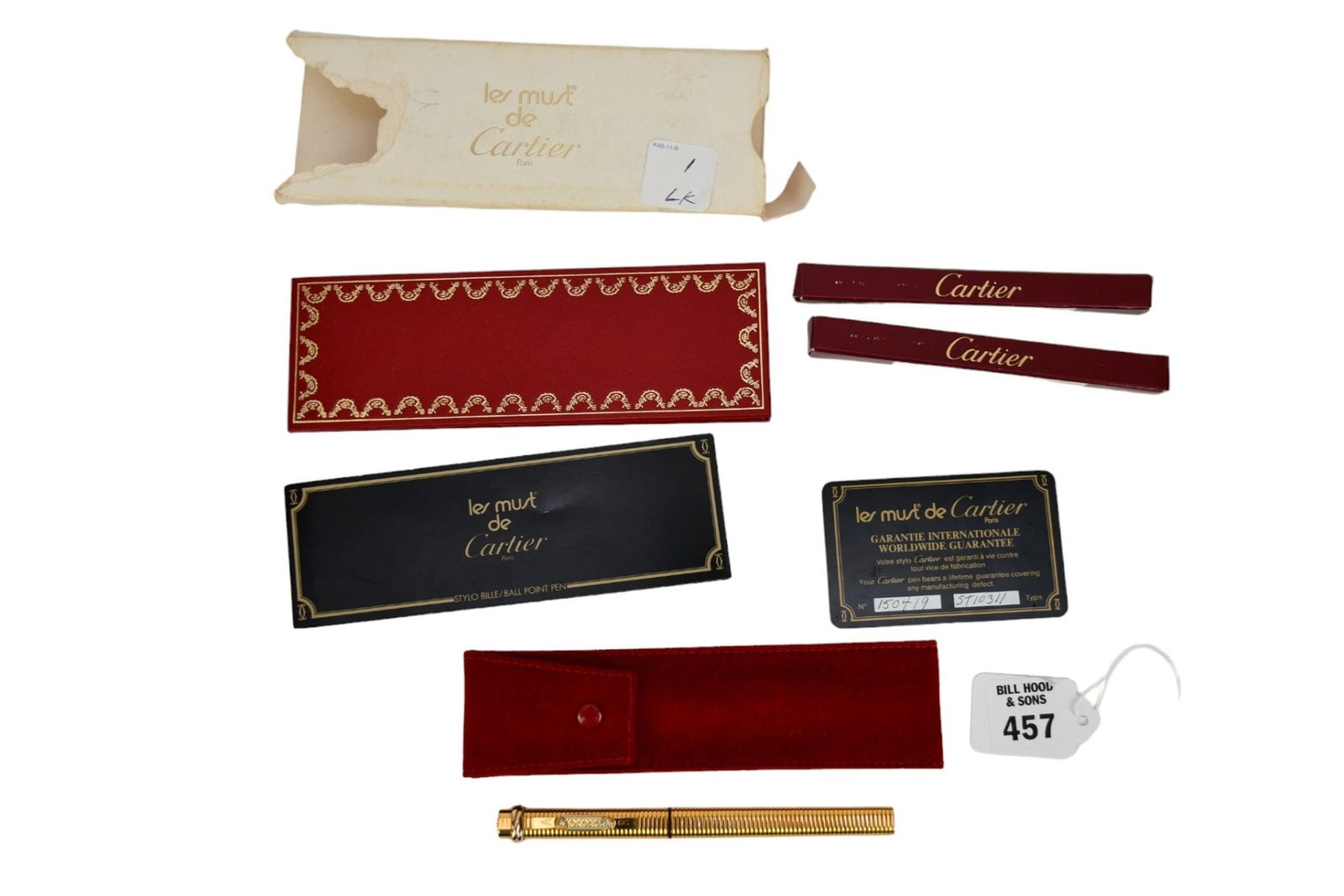 Cartier Pen, #454419, Made in France, Cartier Paris: Cartier Pen, #454419, Made in France, Cartier Paris