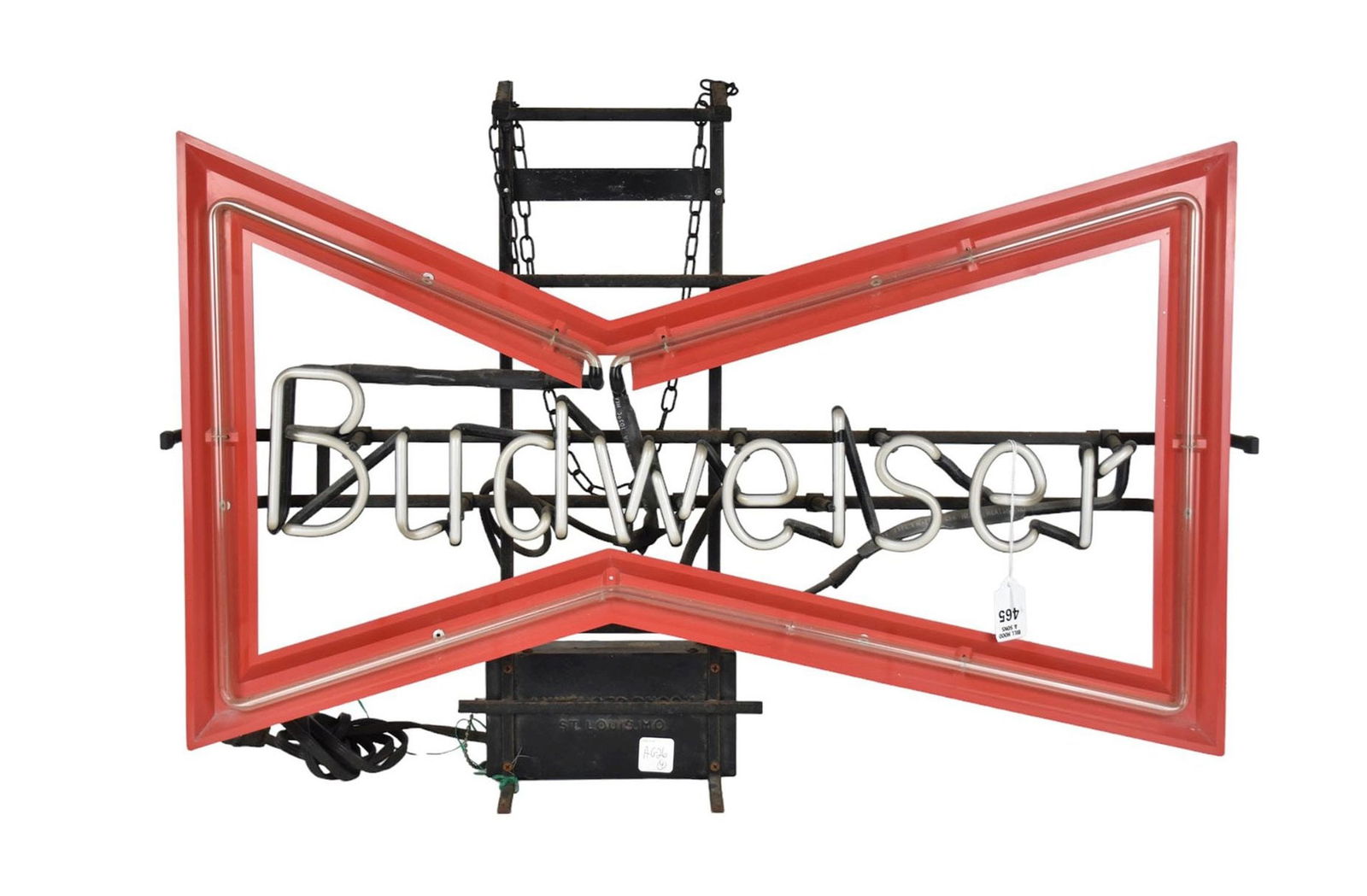 Original Neon Lighted "Budweiser" Bar Sign, Working Condition (1 of 7)