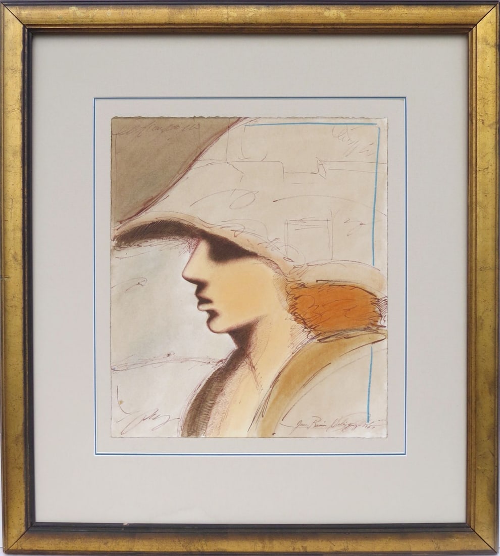 JUAN RAMON VELASQUEZ, (Puerto Rico, Born 1950), Mixed Media (ink, graphite, watercolor, pastel) on (1 of 7)