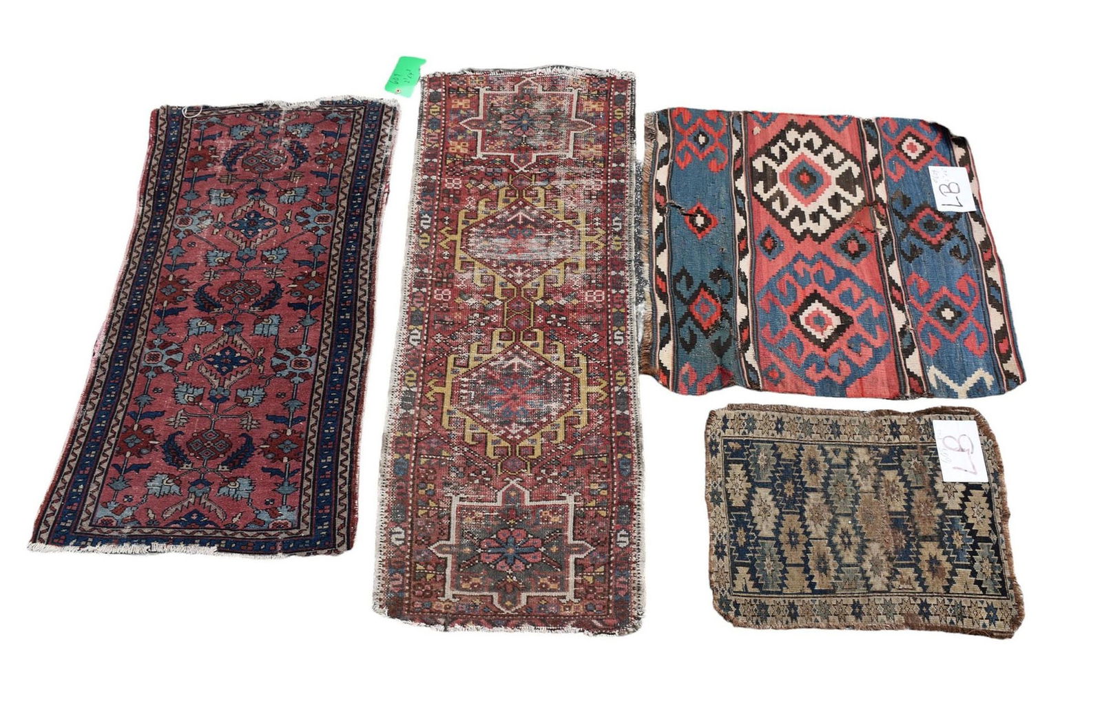 4 Oriental Rugs, 2'x 5'2", 2'3" x 4'3", 1'8" x 2'2" and 2'10" x 2'10" (1 of 7)