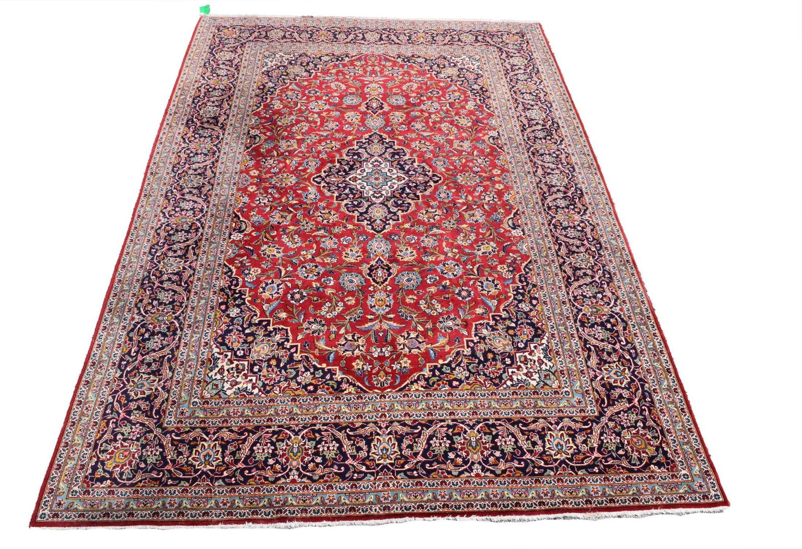 Persian Room size Rug, Reds & Blues with Center Medallion, 8'5" x 12'4" (1 of 6)