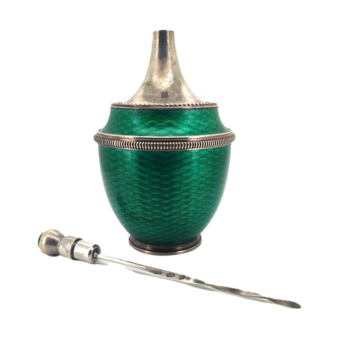 Antique Vintage Imperial Faberge Era Silver Enamel Perfume (1 of 6)