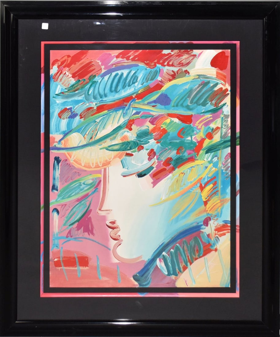 Peter Max Large lithograph titled BEAUTY, signed in white pencil lower right. sheet size 40 x 30 (1 of 11)