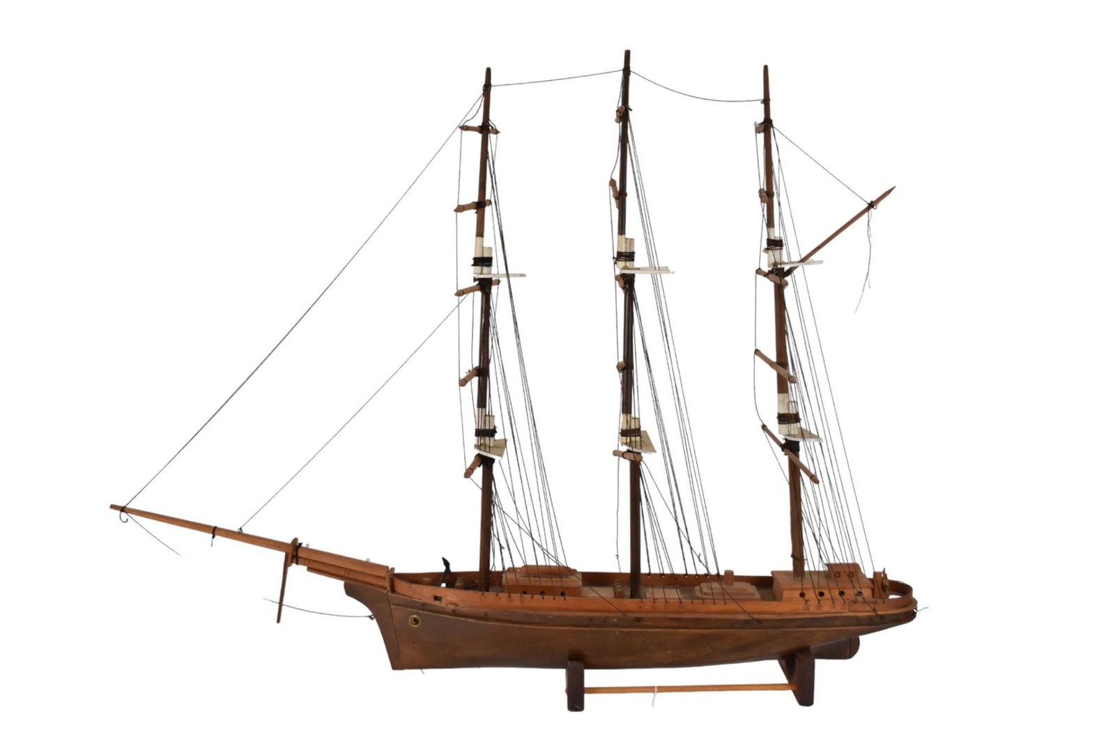 Ship Model on Stand, 3 Mast, 30"h x 38"w (1 of 7)