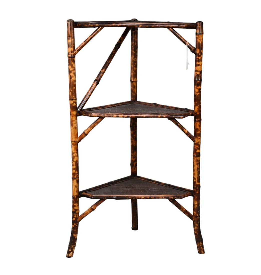 Tortoise Bamboo  3 Tier Corner Stand (1 of 6)