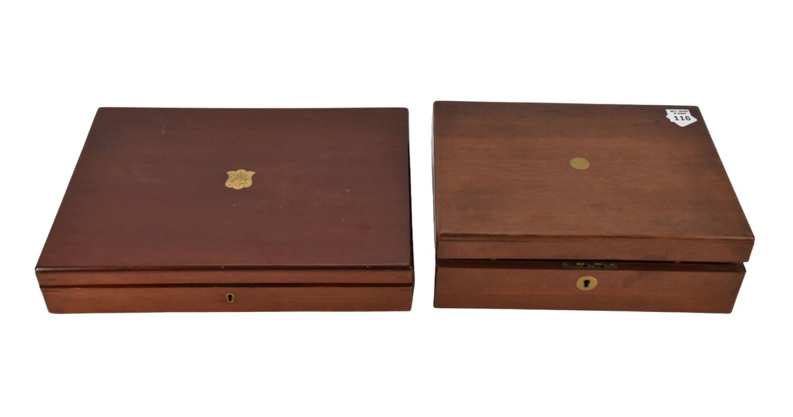 2 Lots, Cutlery Box with 12 pc. Fruit Set with Bone Handles and Mahogany Travel Writing Desk: 2 Lots, Cutlery Box with 12 pc. Fruit Set with Bone Handles and Mahogany Travel Writing Desk