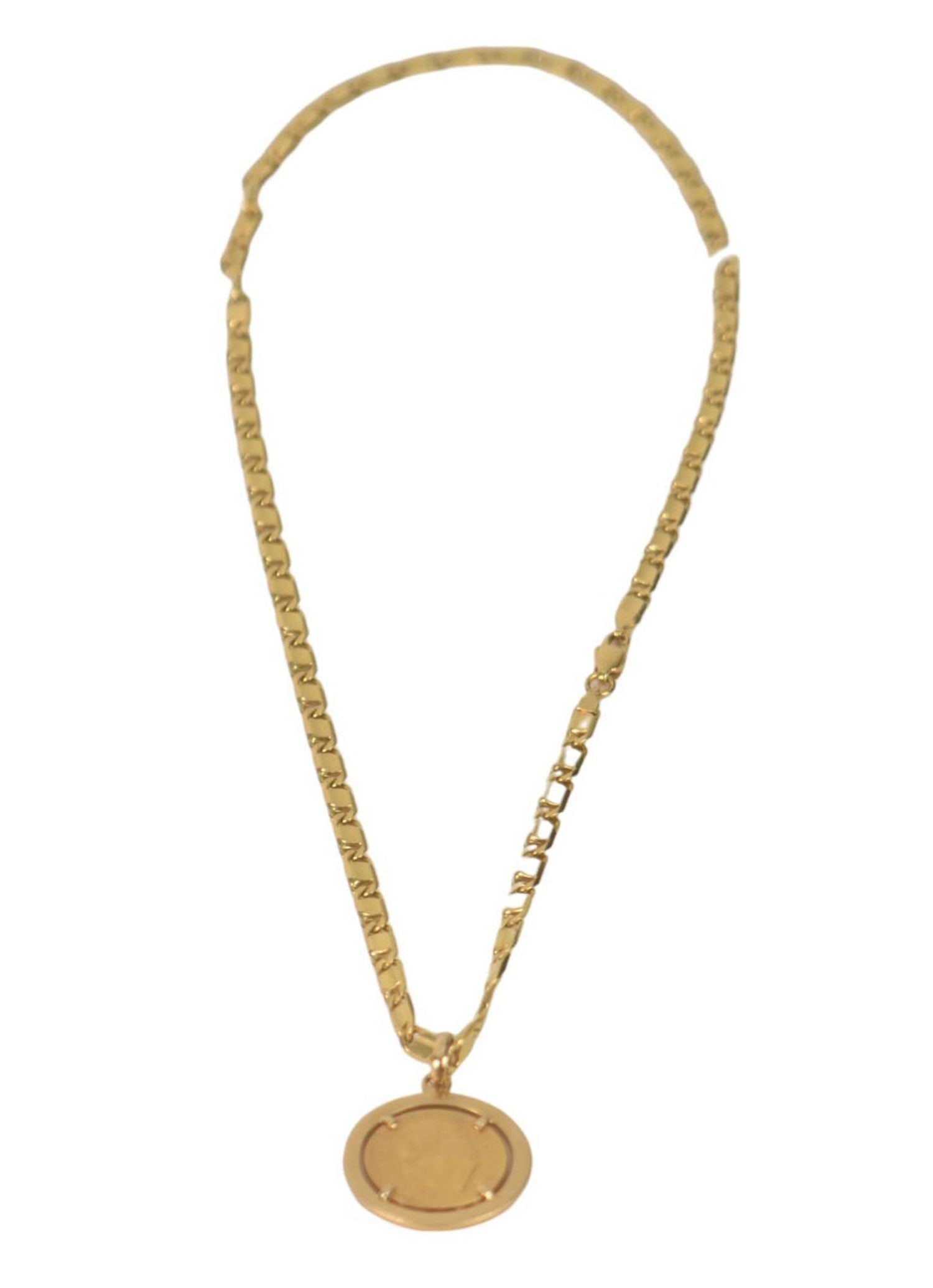 18K Yellow Gold Chain with 1955 5 Pesos Gold Coin. Total wt. 35.25 grams chain 19" Pendant 1": 18K Yellow Gold Chain with 1955 5 Pesos Gold Coin. Total wt. 35.25 grams chain 19" Pendant 1"