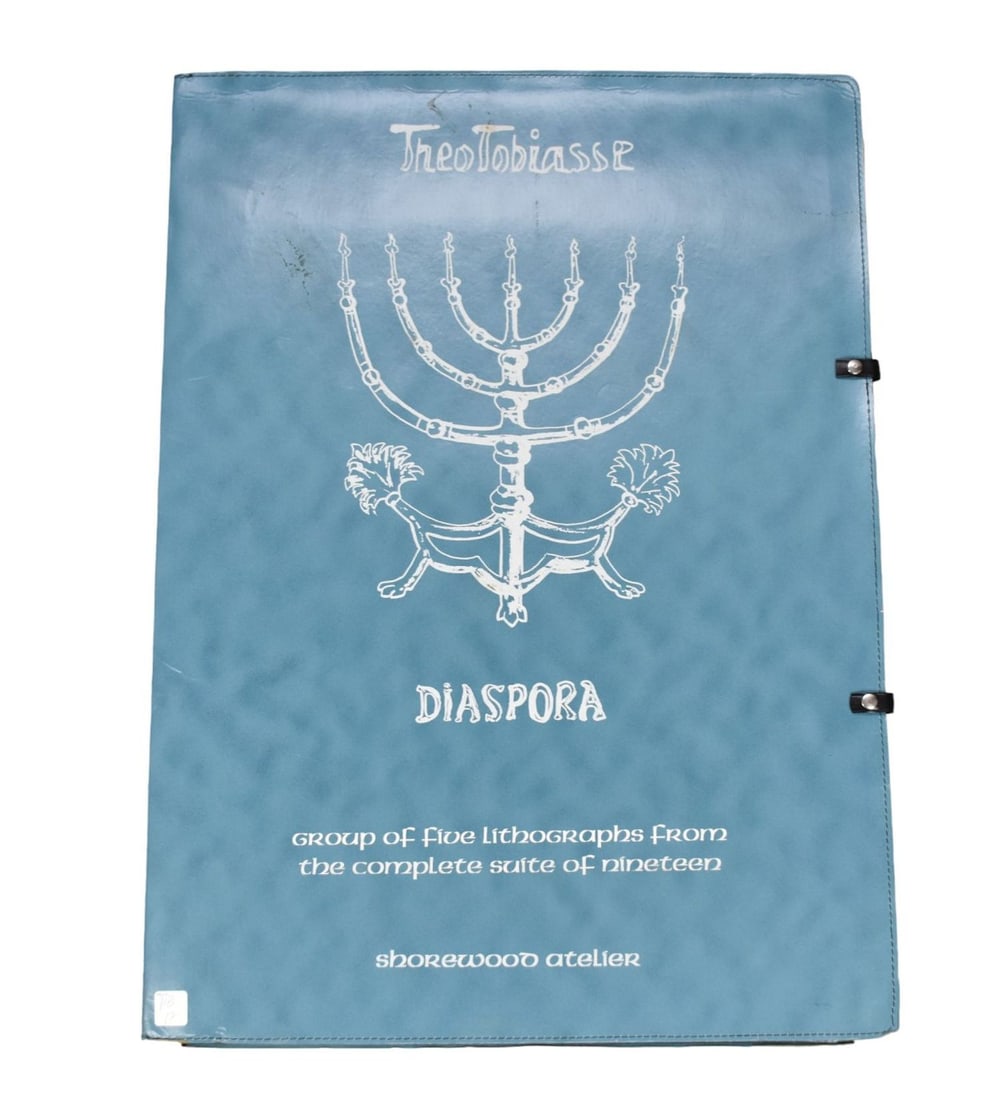 THÉO TOBIASSE Diaspora Portfolio, group of 5 Lithographs from the complete suite of nineteen, (1 of 8)