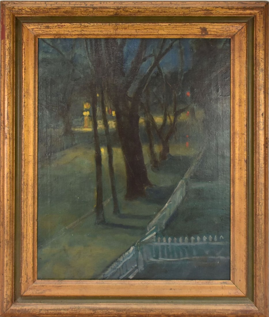 John Andre Smith (1880-1959) Stony creek Connecticut, early morning 1926, oil on Masonite, 22 x 17 (1 of 7)