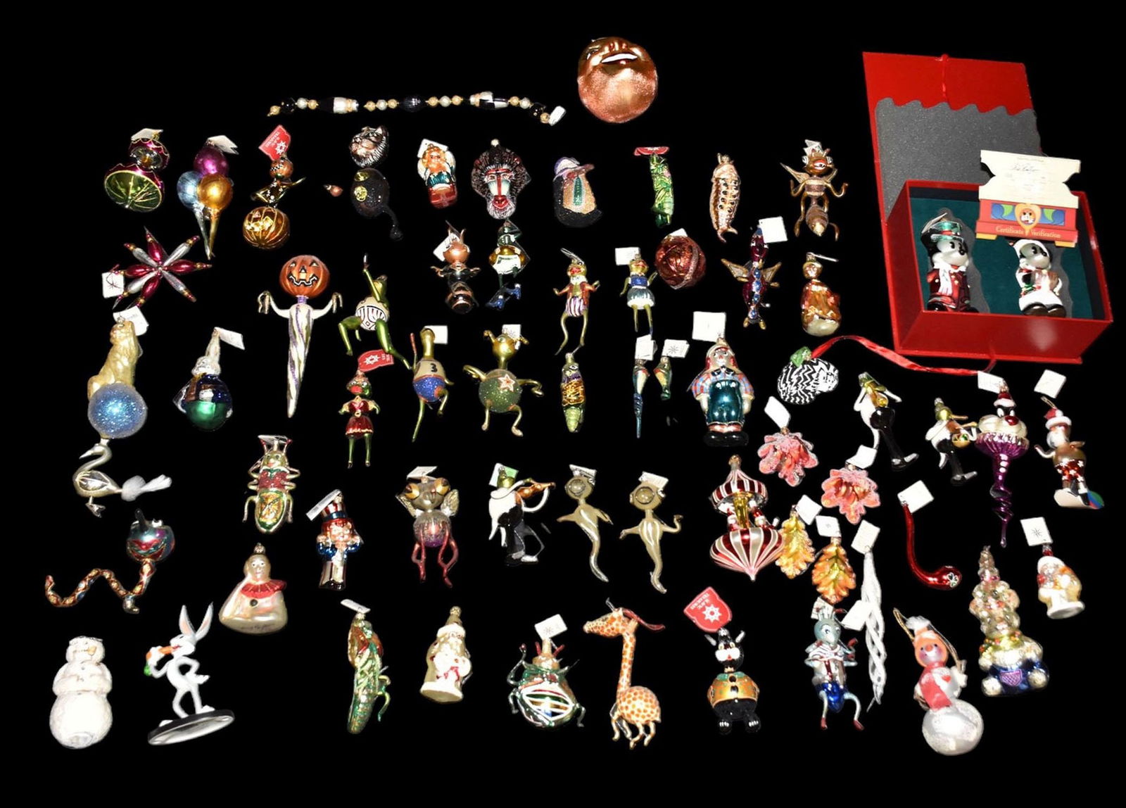 Huge Lot of 63 Assorted Glass Christmas Ornaments, Christopher Radko, Slavic Treasures, Basia, Kurt (1 of 20)