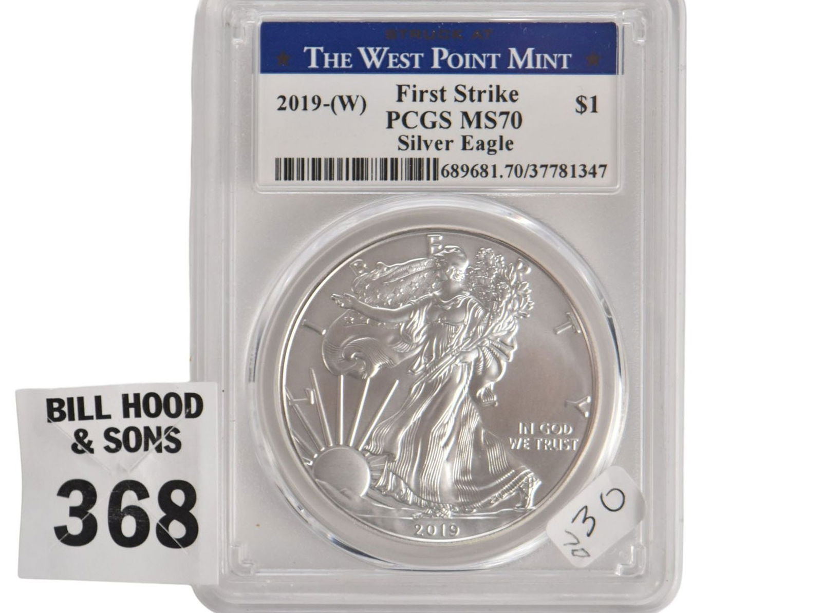 2019 W First Strick Silver Eagle PCGS MS 70 (1 of 2)
