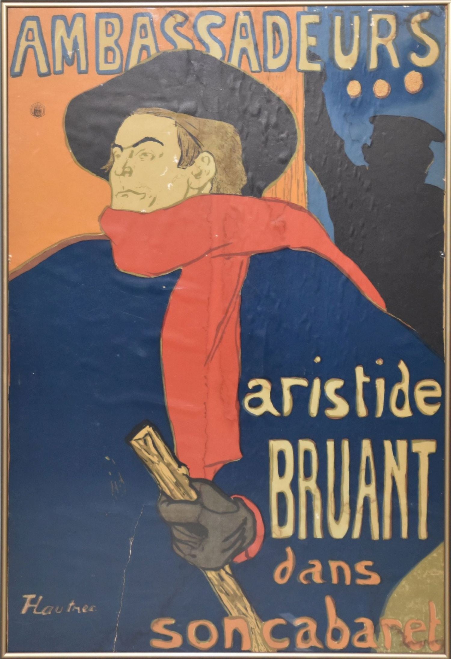 Toulouse Lautrec, vintage ambassadors poster, 34 1/2" x 24" (1 of 8)