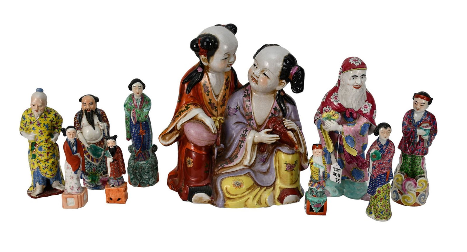 Grouping of 10 Vintage Chinese Porcelain Figurines - Grouping of 10 Chinese porcelain figural (1 of 12)